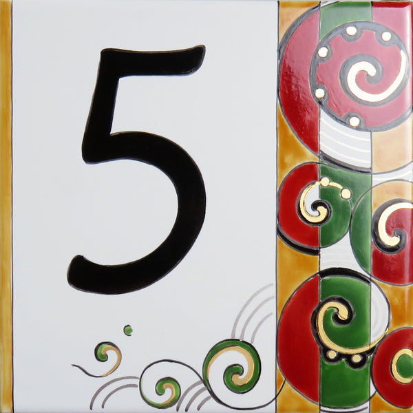 Hausnummer "Le Tourbillon" Rot