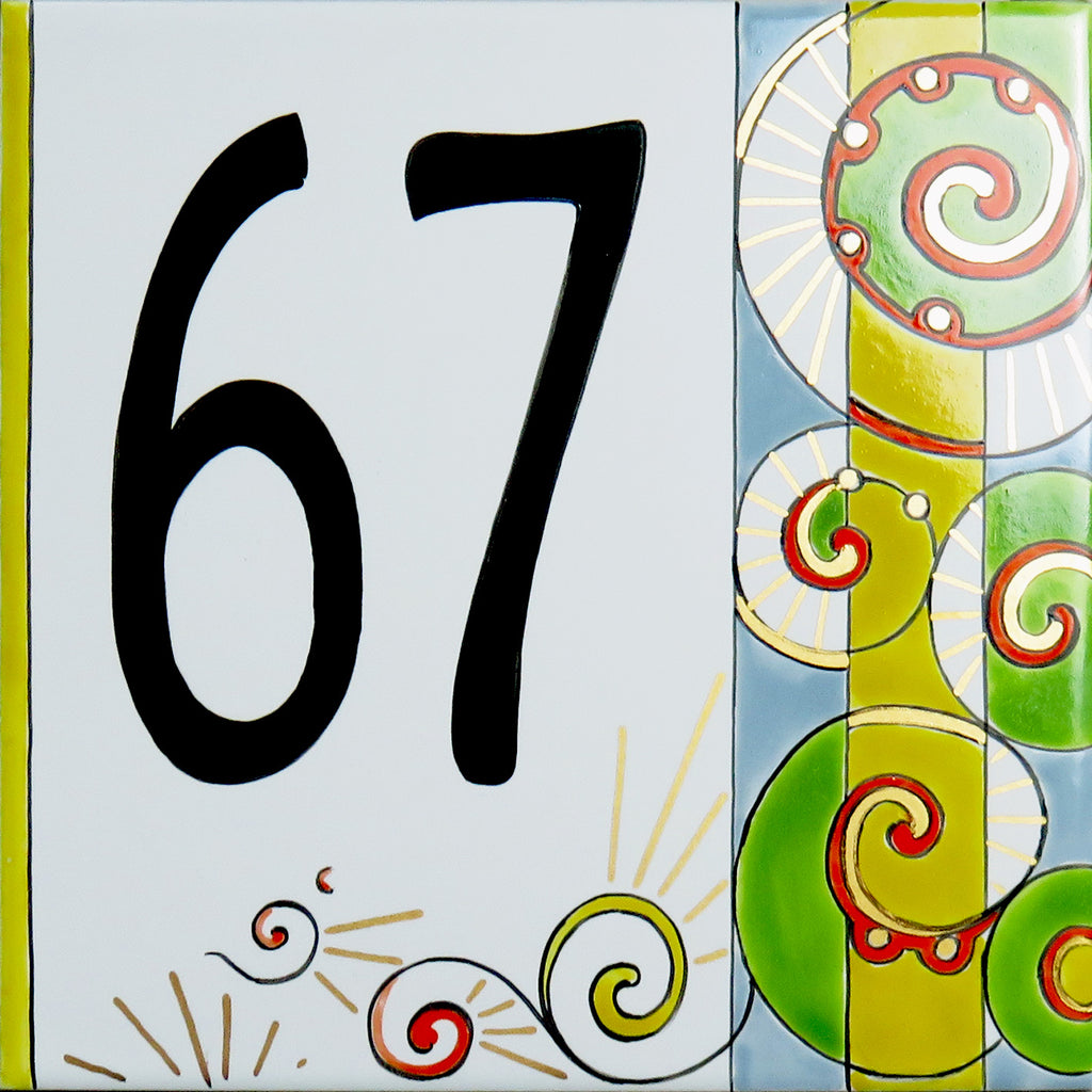 Hausnummer "Le Tourbillon" Grün