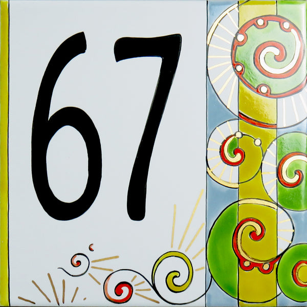 Hausnummer "Le Tourbillon" Grün