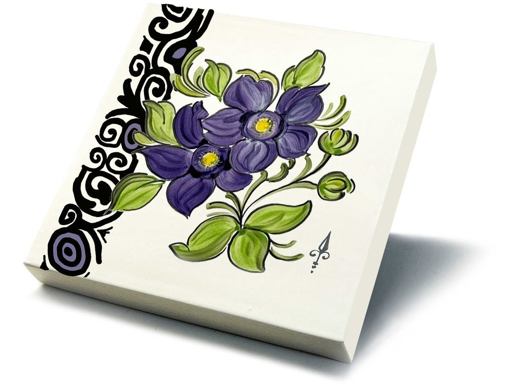 Ofenkacheln Blumen "Clematis"