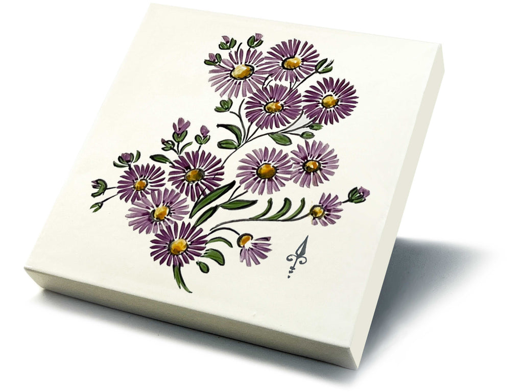 Ofenkacheln Blumen "Staudenaster"