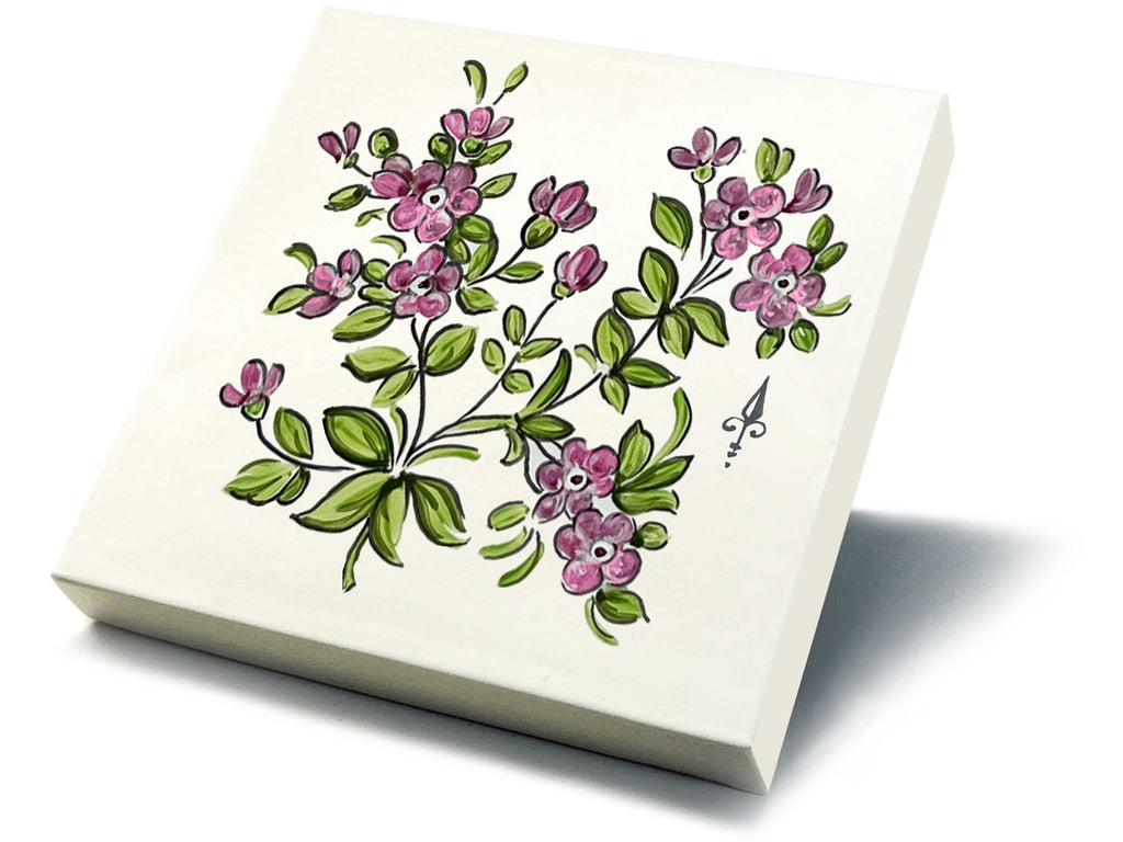 Ofenkacheln Blumen "Almenrausch"