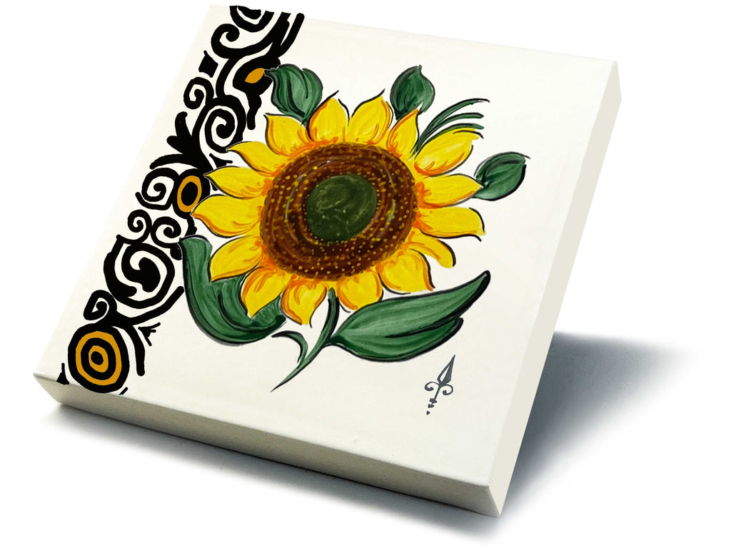 Ofenkacheln Blumen "Sonnenblume"