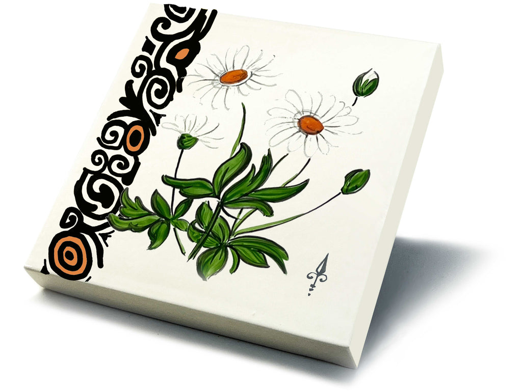 Ofenkacheln Blumen "Margerite"