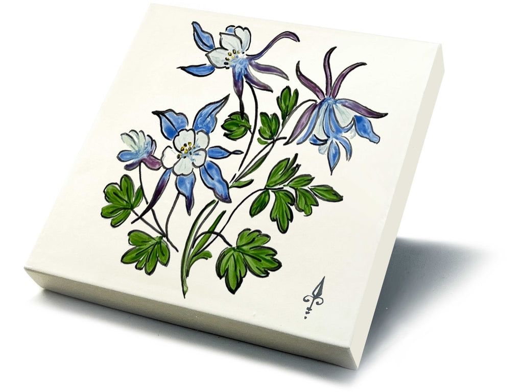 Ofenkacheln Blumen "Rittersporn"