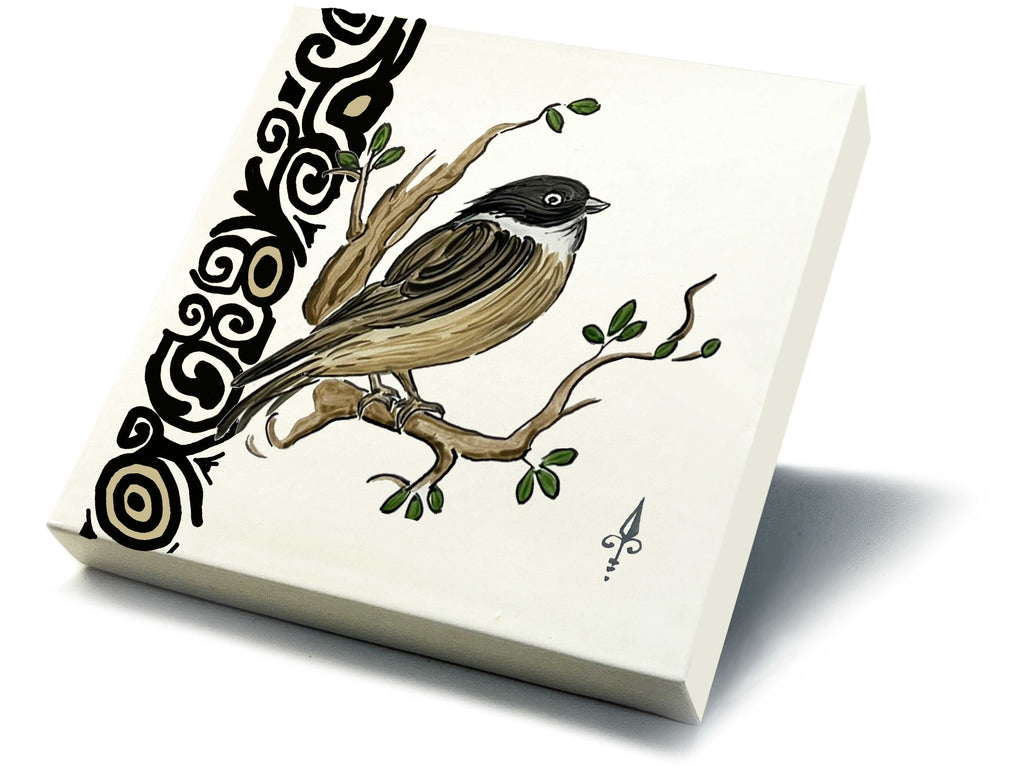 Ofenkacheln Tiere "Weidenmeise"