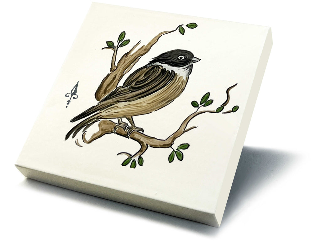 Ofenkacheln Tiere "Weidenmeise"