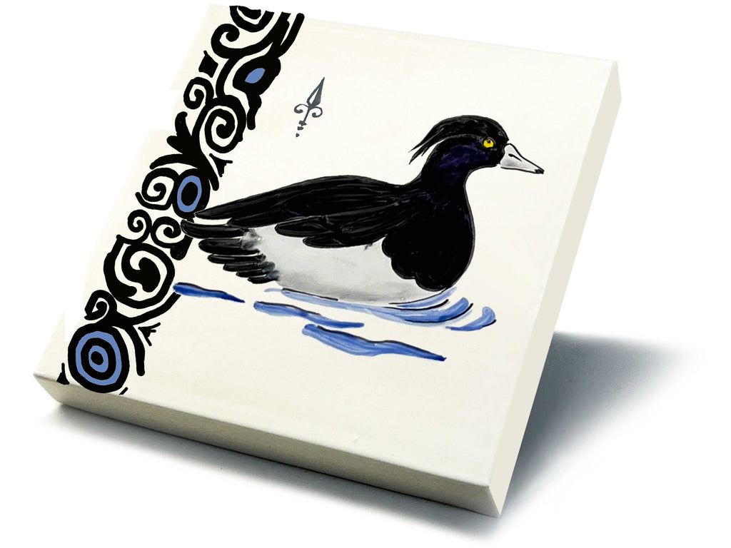 Ofenkacheln Tiere "Reiherente"