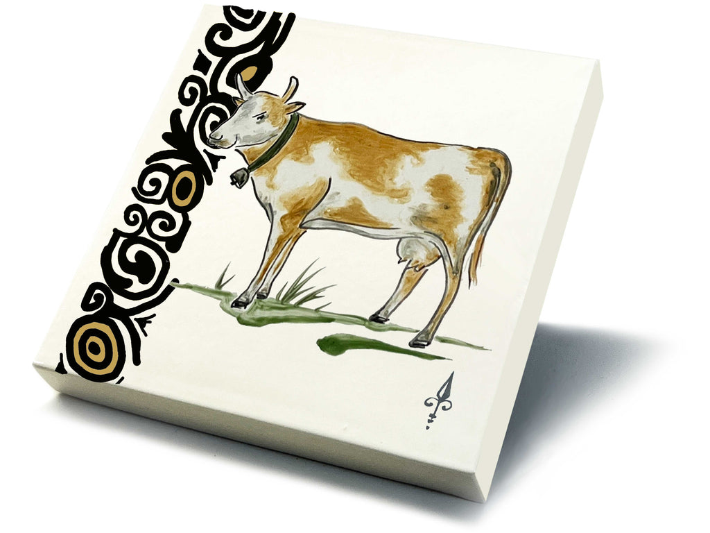 Ofenkacheln Tiere "Kuh"