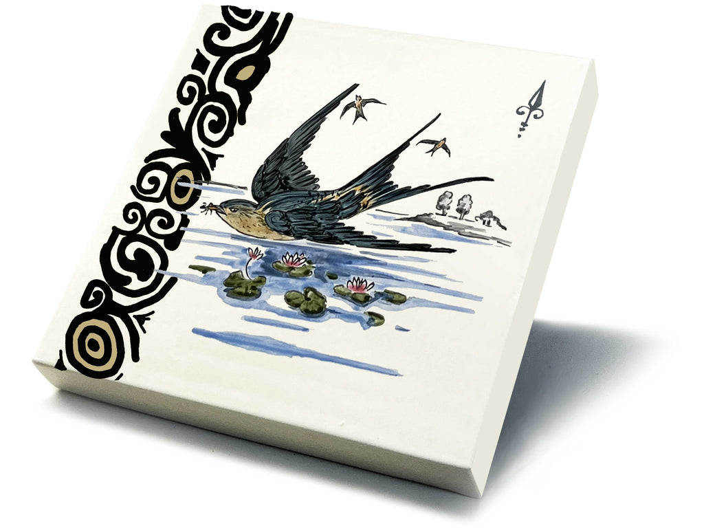 Ofenkacheln Tiere "Schwalbe"