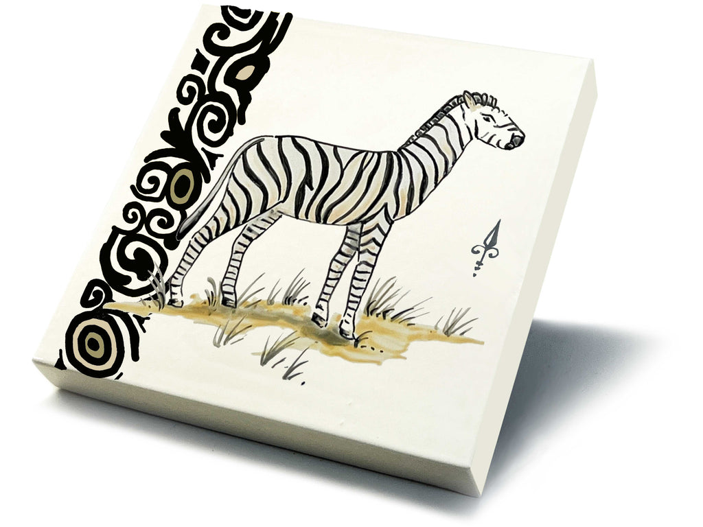 Ofenkacheln Tiere "Zebra"