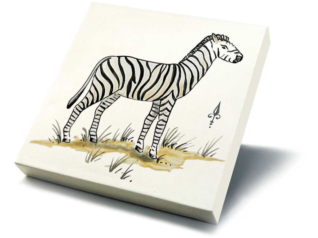 Ofenkacheln Tiere "Zebra"
