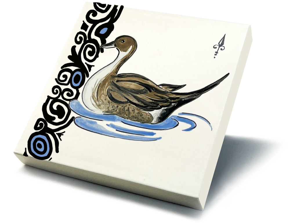 Ofenkacheln Tiere "Spießente"