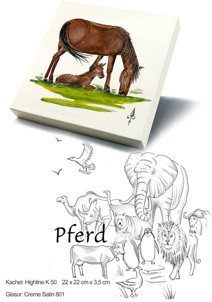 Ofenkacheln Tiere "Pferd"