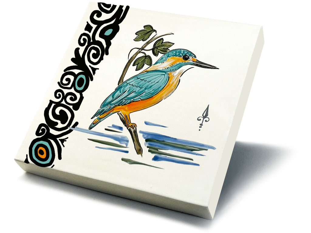 Ofenkacheln Tiere "Eisvogel"