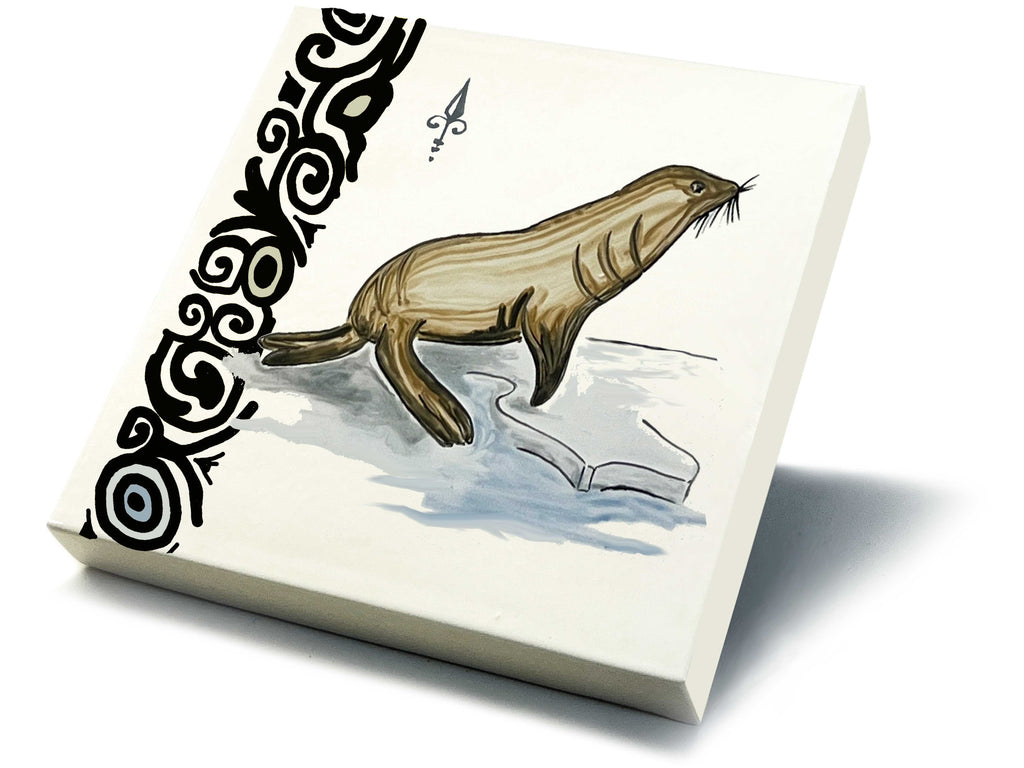 Ofenkacheln Tiere "Seelöwe"