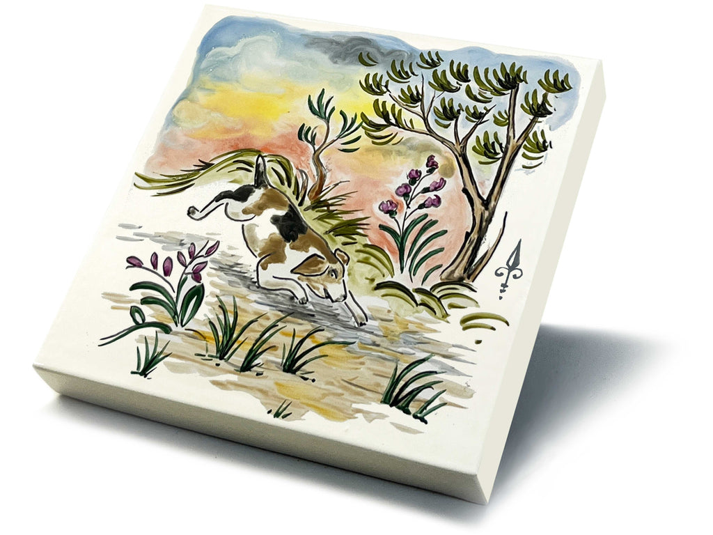 Ofenkacheln Jagd "Jagdhund"