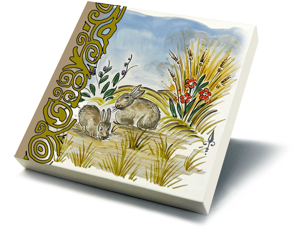 Ofenkacheln Jagd "Wildkaninchen"