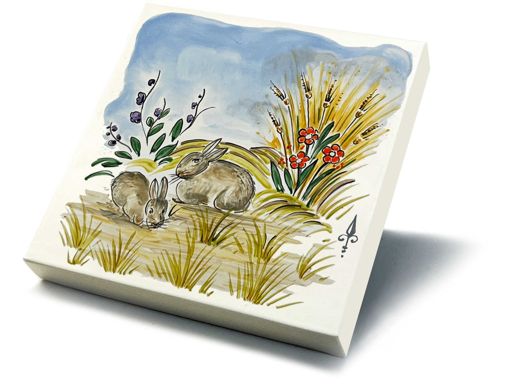 Ofenkacheln Jagd "Wildkaninchen"