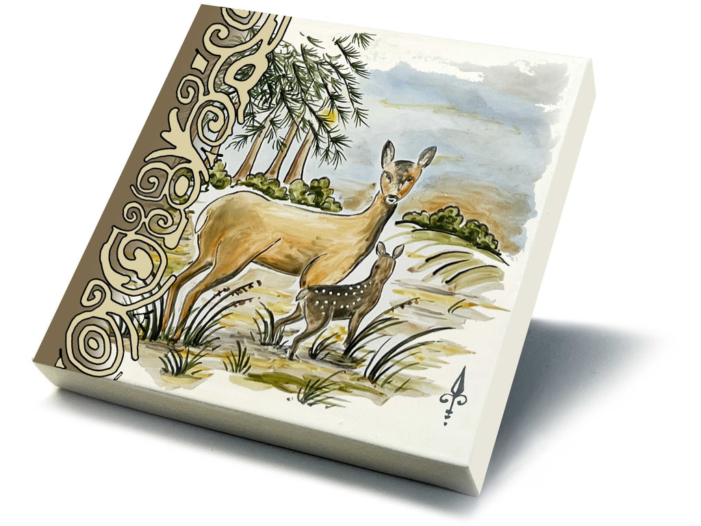 Ofenkacheln Jagd "Reh"