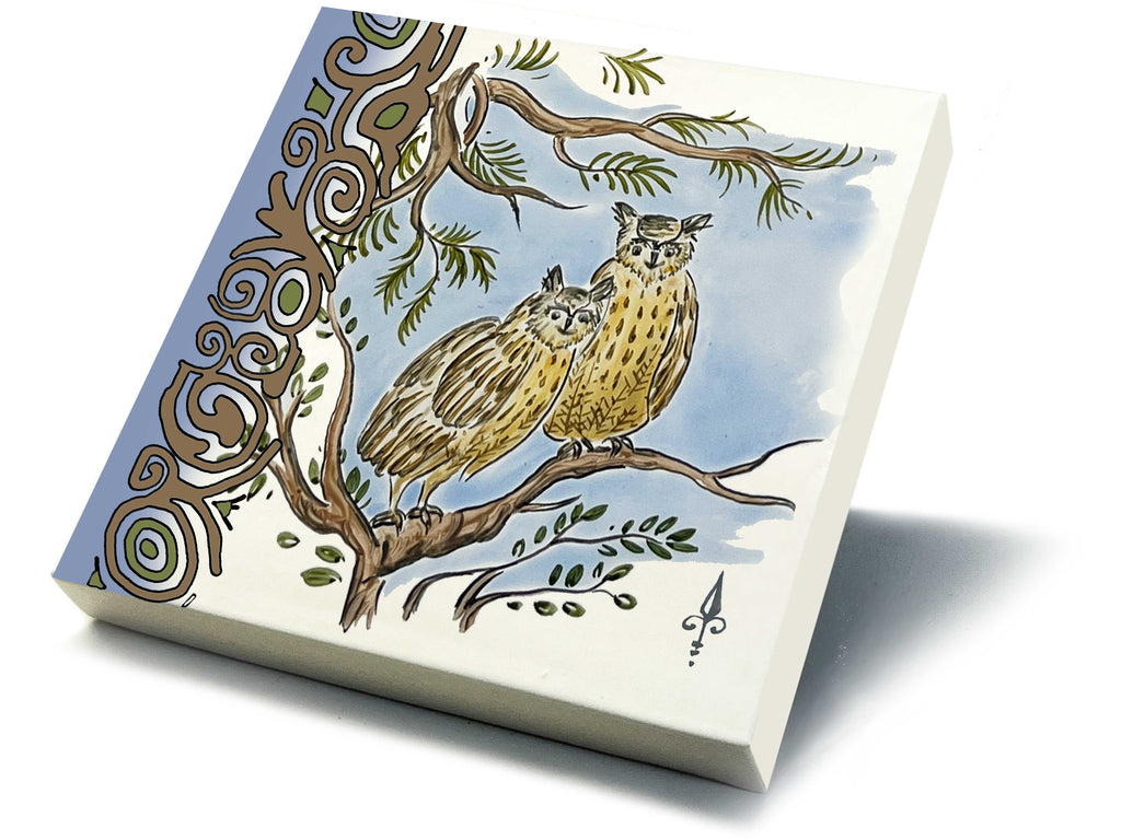 Ofenkacheln Jagd "Uhu"