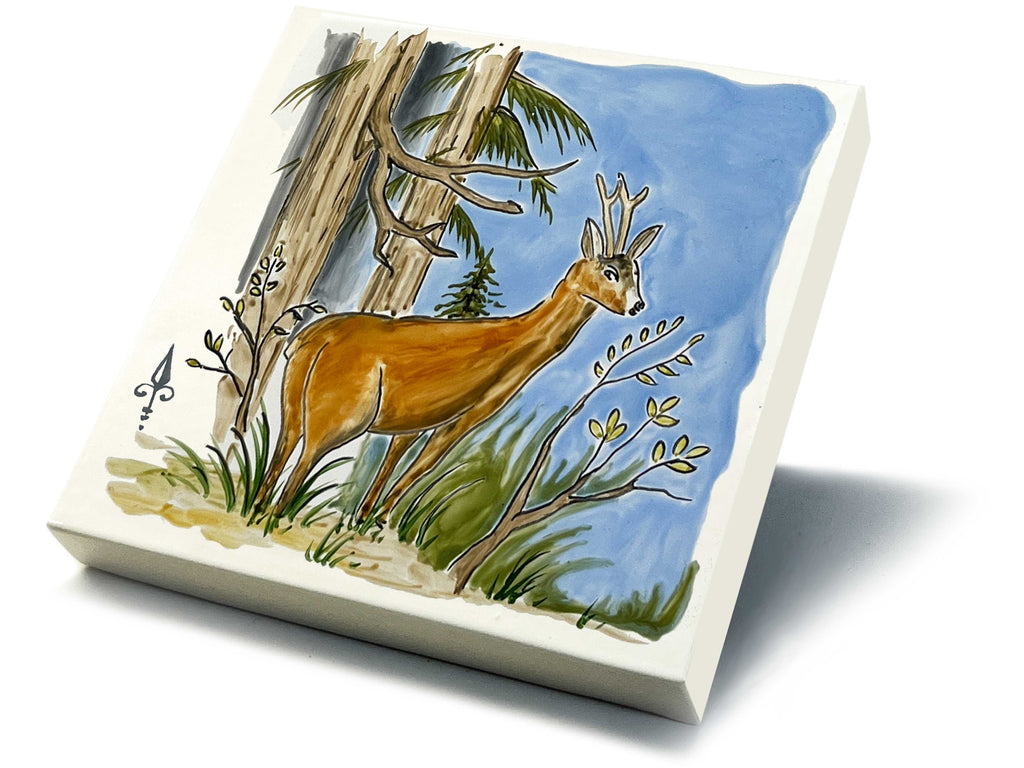 Ofenkacheln Jagd "Rehbock"