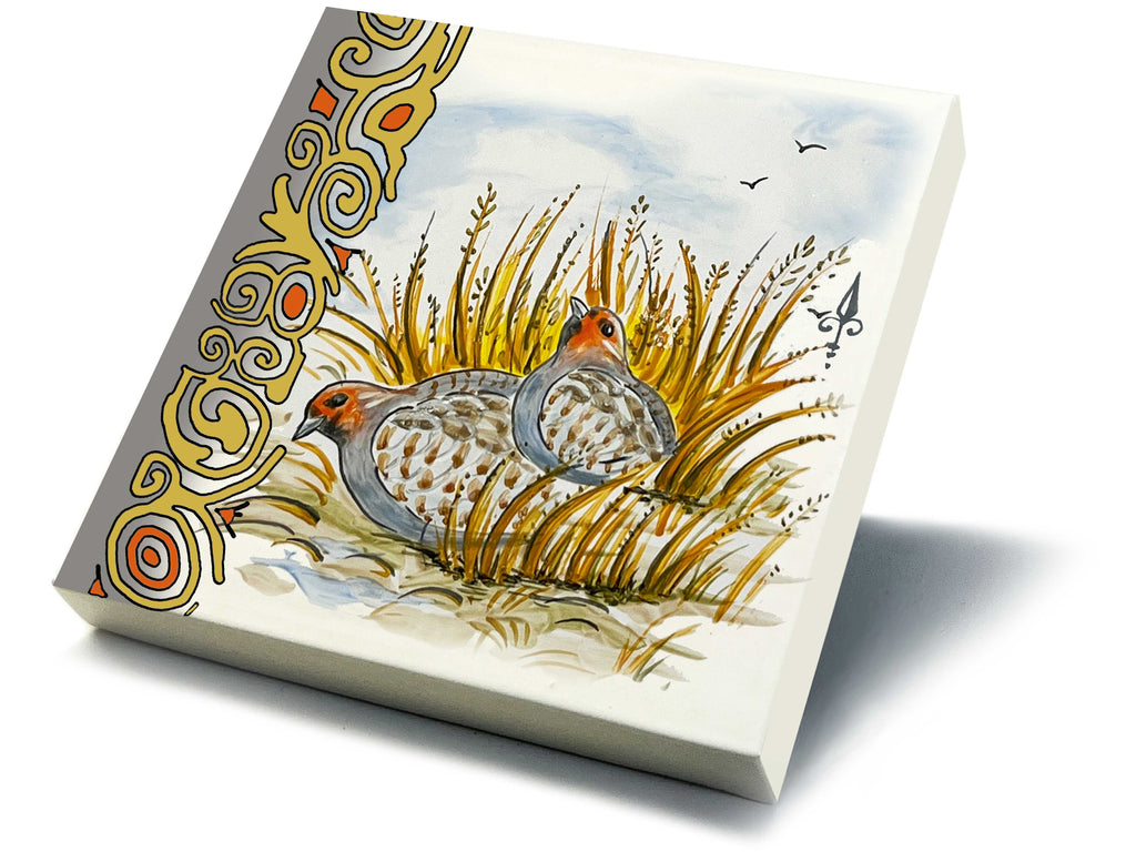 Ofenkacheln Jagd "Rebhuhn"