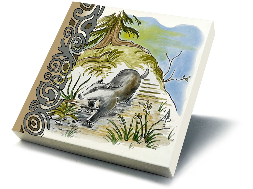 Ofenkacheln Jagd "Dachs"