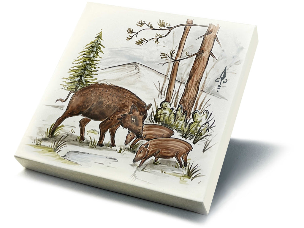 Ofenkacheln Jagd "Wildschwein"