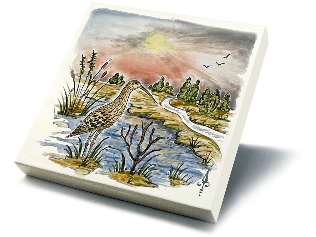 Ofenkacheln Jagd "Großer Brachvogel"