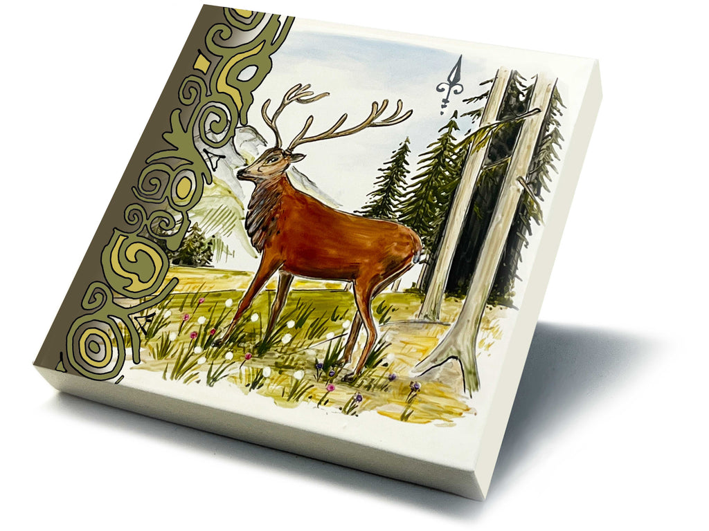 Ofenkacheln Jagd "Hirsch"