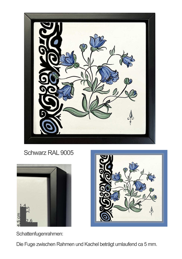 Ofenkacheln Blumen "Glockenblume"