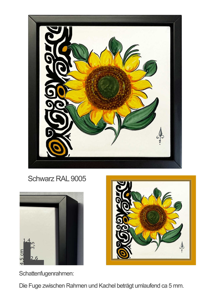 Ofenkacheln Blumen "Sonnenblume"