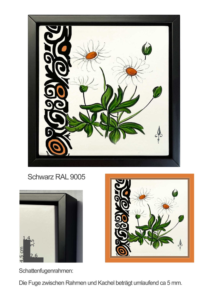 Ofenkacheln Blumen "Margerite"