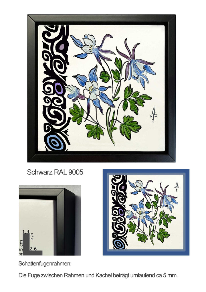 Ofenkacheln Blumen "Rittersporn"