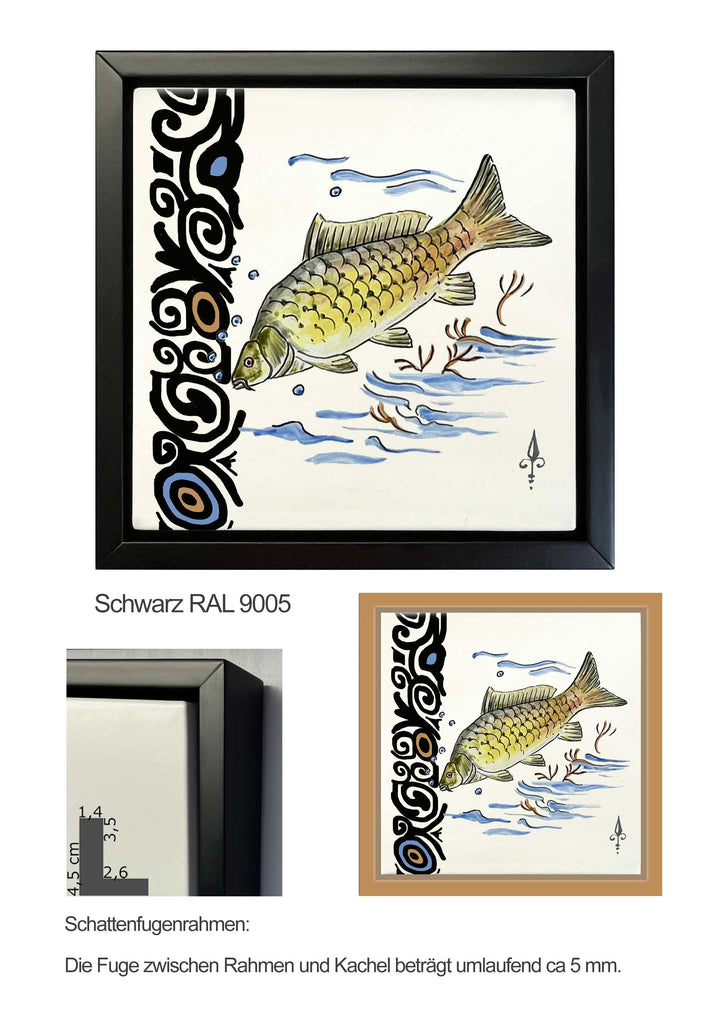 Ofenkacheln Tiere "Karpfen"