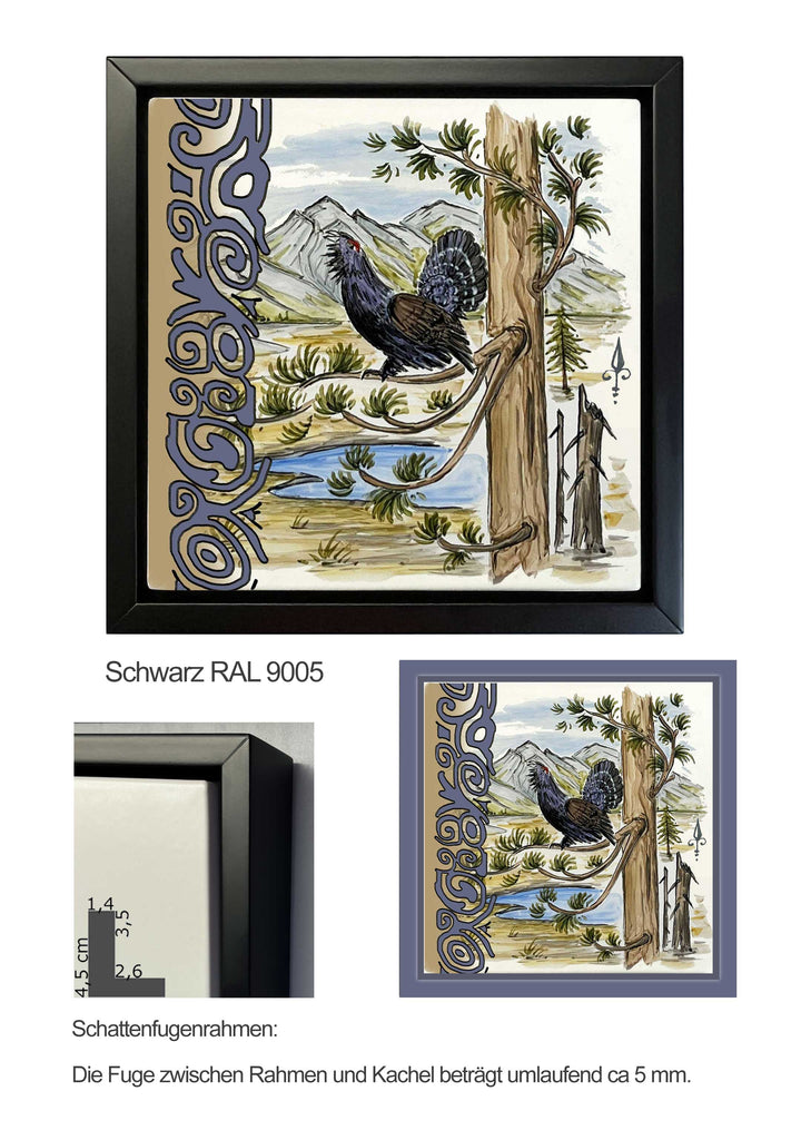 Ofenkacheln Jagd "Auerhahn"