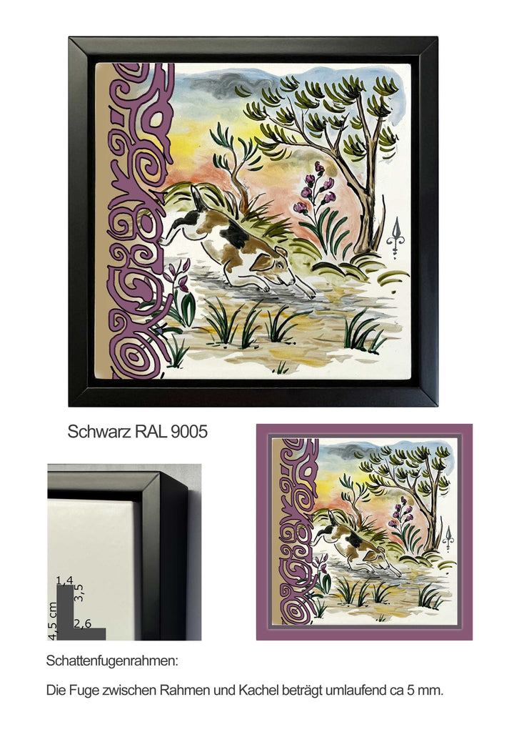 Ofenkacheln Jagd "Jagdhund"