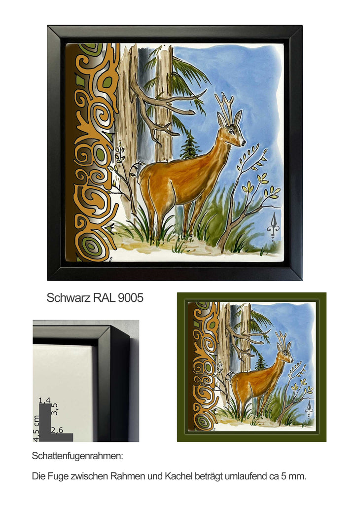 Ofenkacheln Jagd "Rehbock"