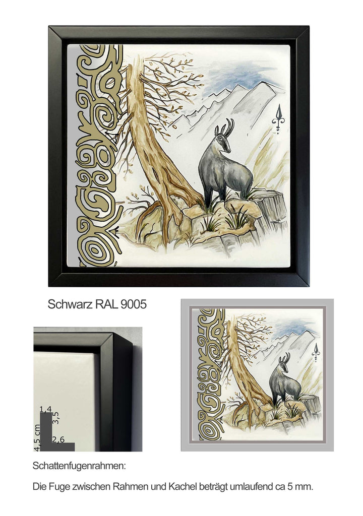 Ofenkacheln Jagd "Gämse"