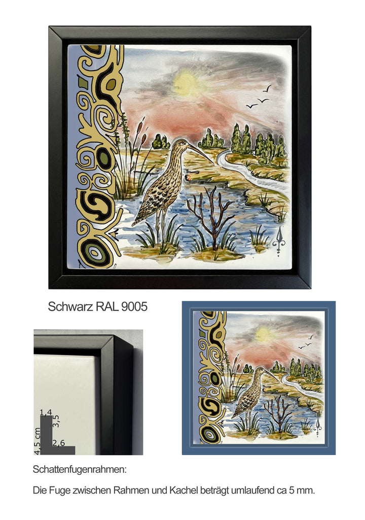 Ofenkacheln Jagd "Großer Brachvogel"