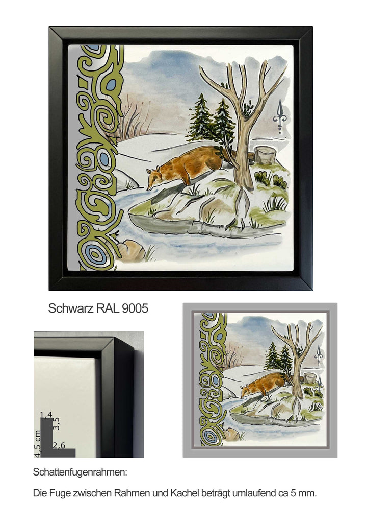 Ofenkacheln Jagd "Fuchs"
