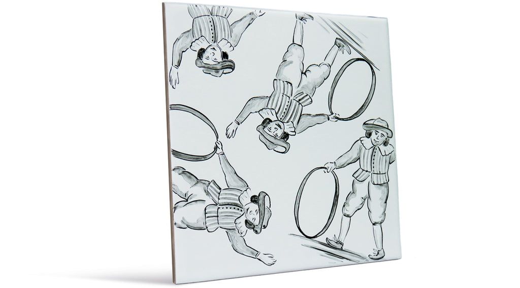 Schwarz-Weiß-Art - Spielende Kinder 1