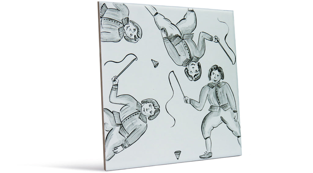 Schwarz-Weiß-Art - Spielende Kinder 2